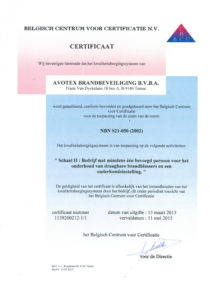 Certificaat NBN S21-050
